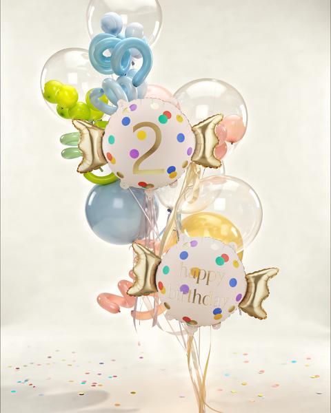 BALON FOLIOWY CUKIEREK 2 61X37CM MIX