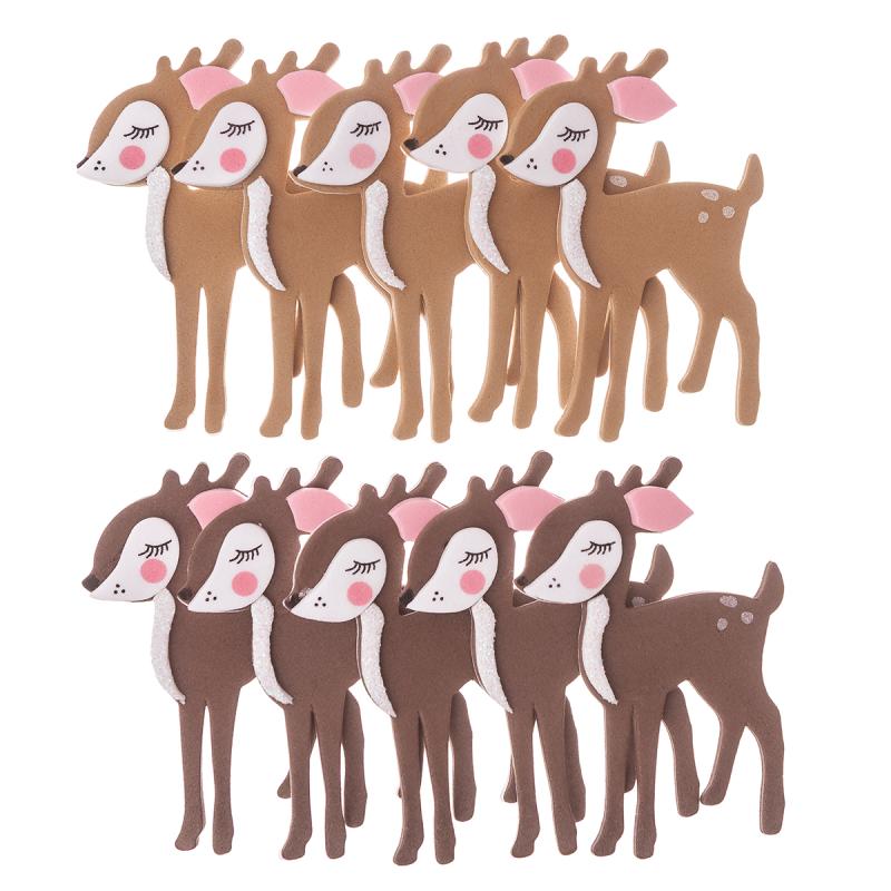 NAKLEJKI 3D Z PIANKI BAMBI 10SZT
