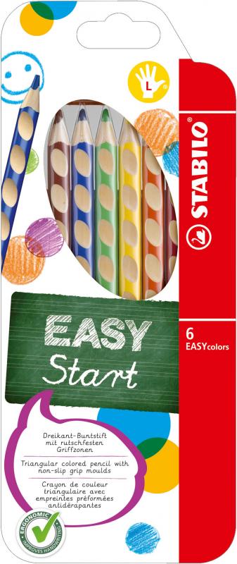 KREDKI 6 STABILO EASYCOLORS LEWOR