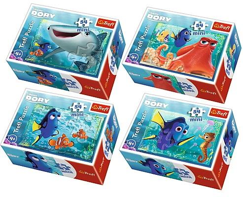 PUZZLE 54 TREFL MINI FINDING DORY PODWODNA KRAINA 19544,19545,19546,19547