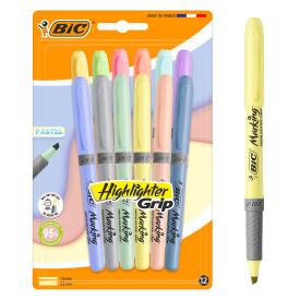 ZAKREŚLACZ BIC HIGHLIGHTER GRIP PASTEL B12 mix