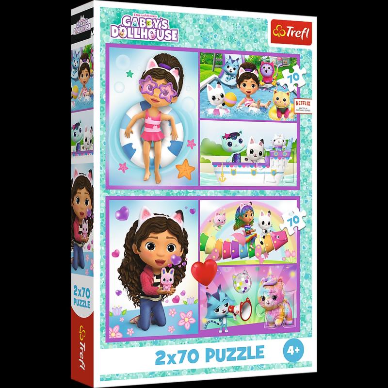 PUZZLE 2X70 TREFL BAW SIĘ Z GABBY