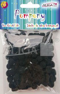 POMPONY POM-308 CZARNE 1CM A120