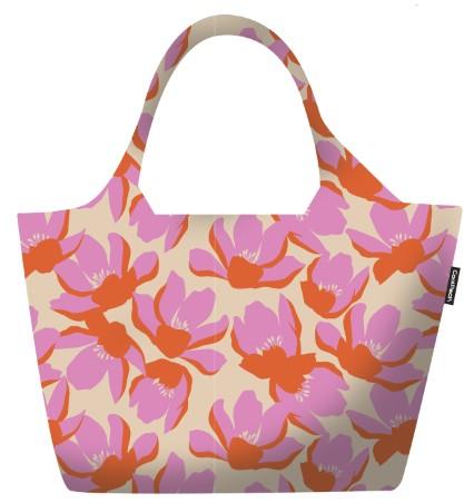 TORBA NA RAMIĘ CP KNITTED BAG - FLORES ROSA