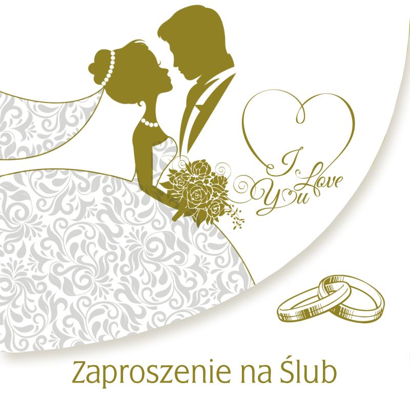 ZAPROSZENIE KWADRAT POLMAK ŚLUB