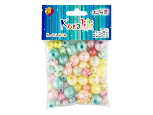 KORALIKI PLASTIKOWE MIX WZORÓW I ROZMIARÓW A/60