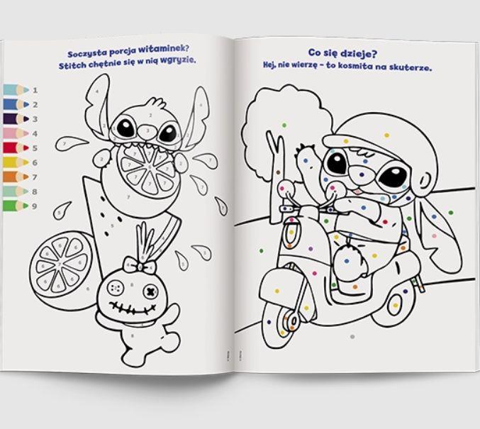KSIĄŻECZKA DISNEY STITCH. KOLOROWANKA WEDŁUG KODU