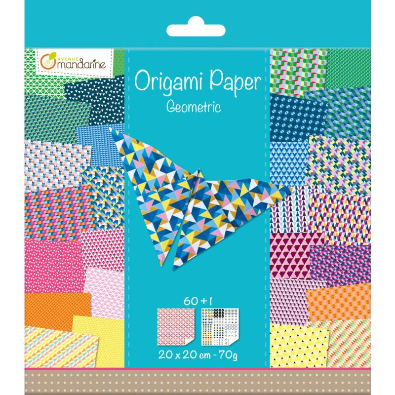 PAPIER ORIGAMI GEOMETRYCZNY 20X20CM 70G