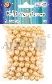 KULKI STYROPIANOWE KS-4398 DEKORACYJNE ZŁOTE 16MM 8G