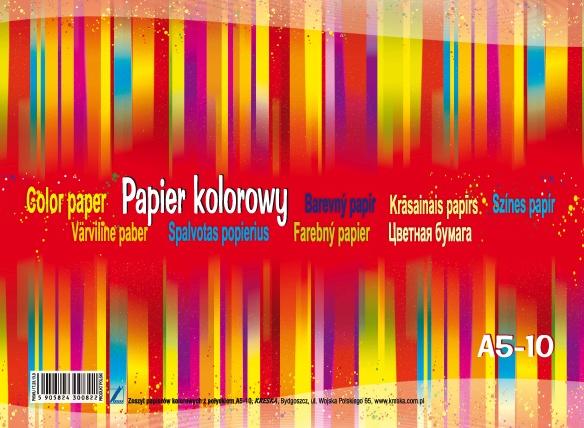 ZESZYT PAPIERÓW KOLOROWYCH A5/32 KRESKA