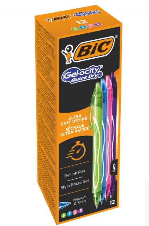 DŁUGOPIS BIC GELOCITY QUICK DRY FUN A/12