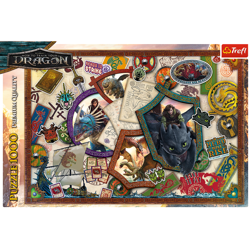 PUZZLE 1000 TREFL JAK WYTRESOWAĆ SMOKA - BOHATEROWIE