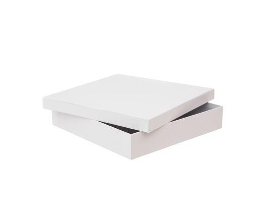PUDEŁKO TEKTUROWE 33,5X33,5X6,5CM BIAŁY