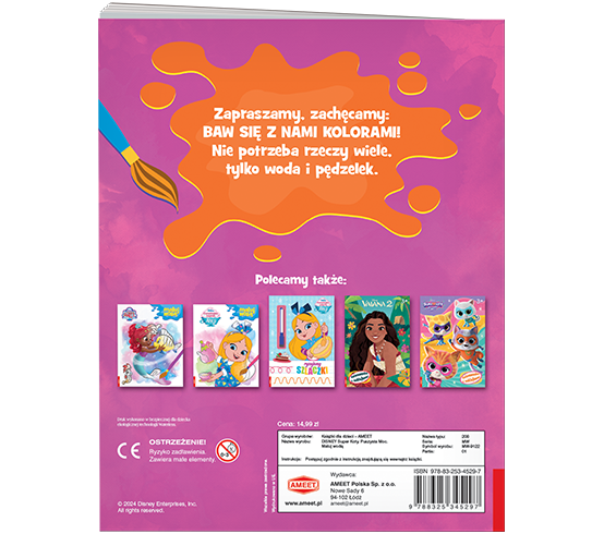KSIĄŻECZKA DISNEY SUPERKOTY. MALUJ WODĄ