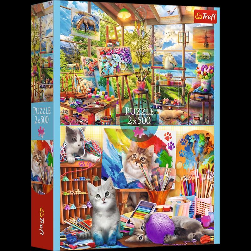 PUZZLE 500 TREFL SZTUKA MALOWANIA