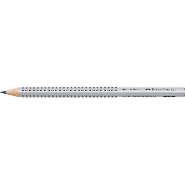 OŁÓWEK FABER JUMBO GRIP B SREBRNY 2X36