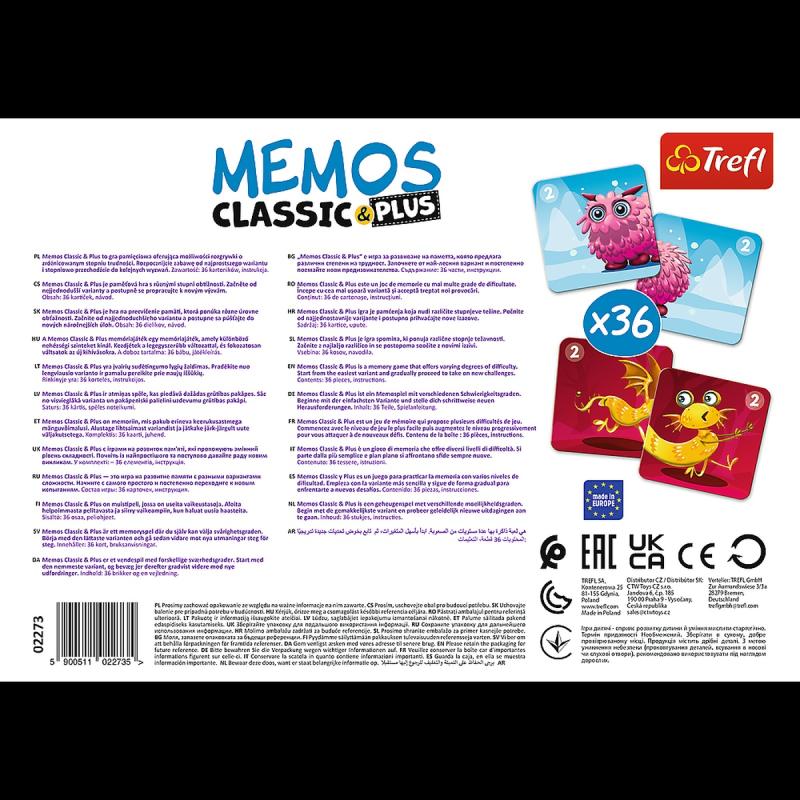 GRA TREFL MEMOS CLASSIC&PLUS UROCZE POTWORKI