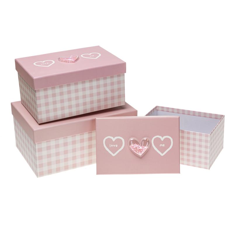 ZESTAW PUDEŁEK PUG-23282-PR PINK A/3