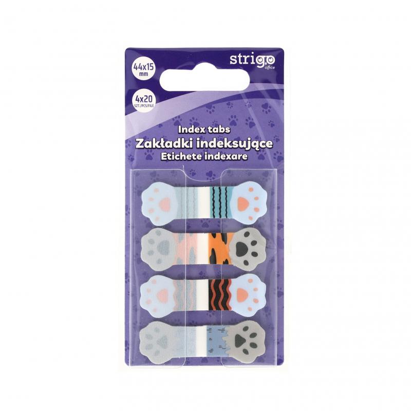 ZAKŁADKI INDEKSUJĄCE ŁAPKI 44X15MM 80 KARTEK STRIGO