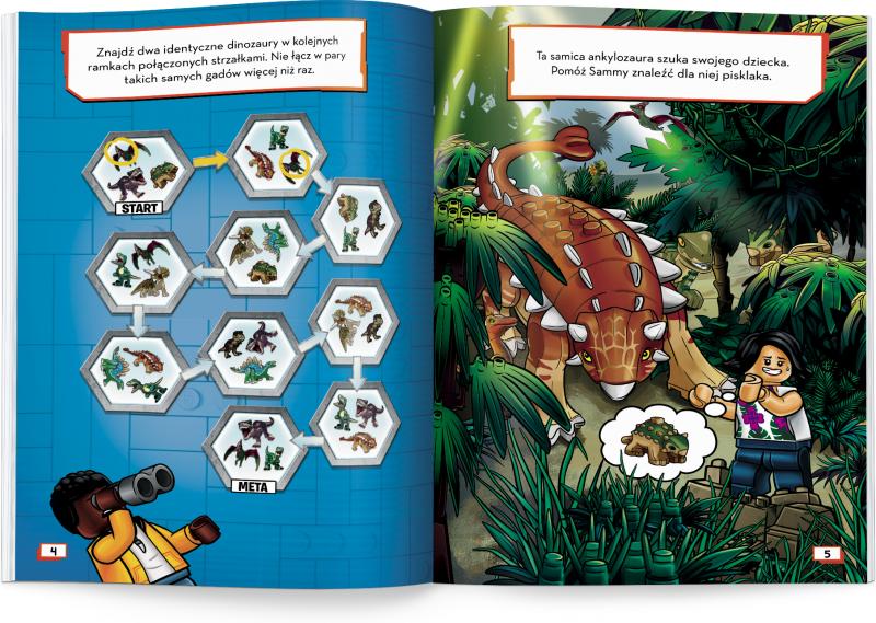 KSIĄŻECZKA LEGO JURASSIC WORLD. ŚWIAT PEŁEN DINOZAURÓW