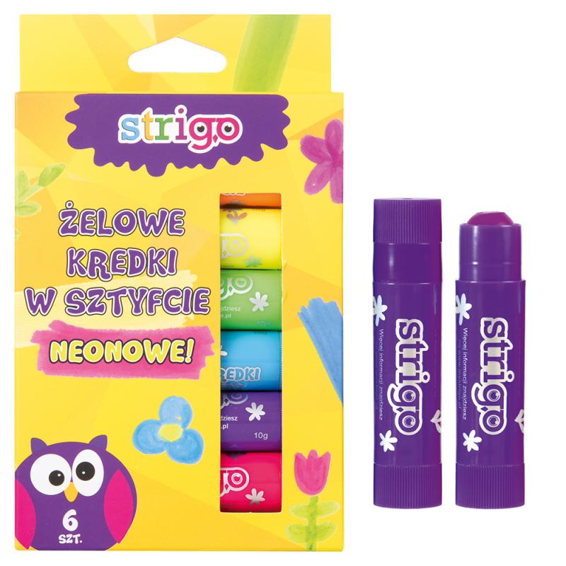 KREDKI ŻELOWE NEON 6 SZT 10G