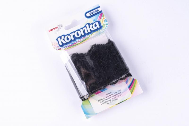 KORONKA 3,8CMX2M CZARNY