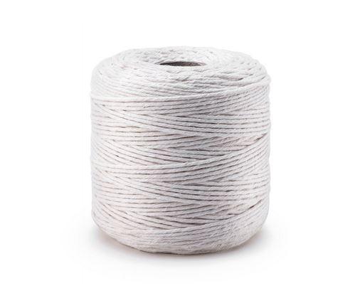 SZNUREK BAWEŁNIANY DO MAKRAMY 2MM 500G BIAŁY NATURALNY