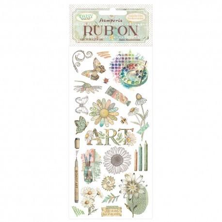 STAMPERIA RUB-ON TRANSFER 10X DAISY ART KOLOROWY LOS