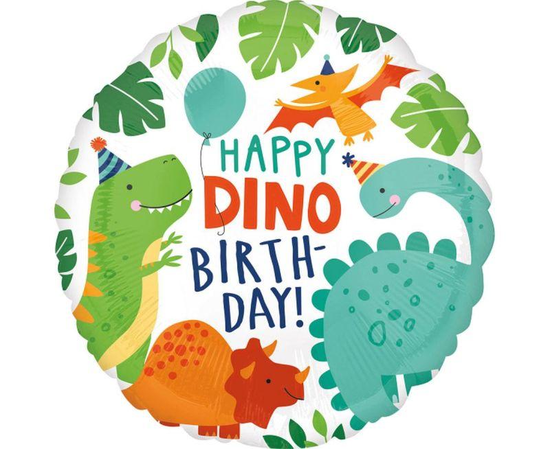 BALON FOLIOWY 18' CIR DINO MITE PARTY