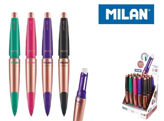 OŁÓWEK MILAN MECH.CAPSULE SLIM COPPER 0,5HB A/20