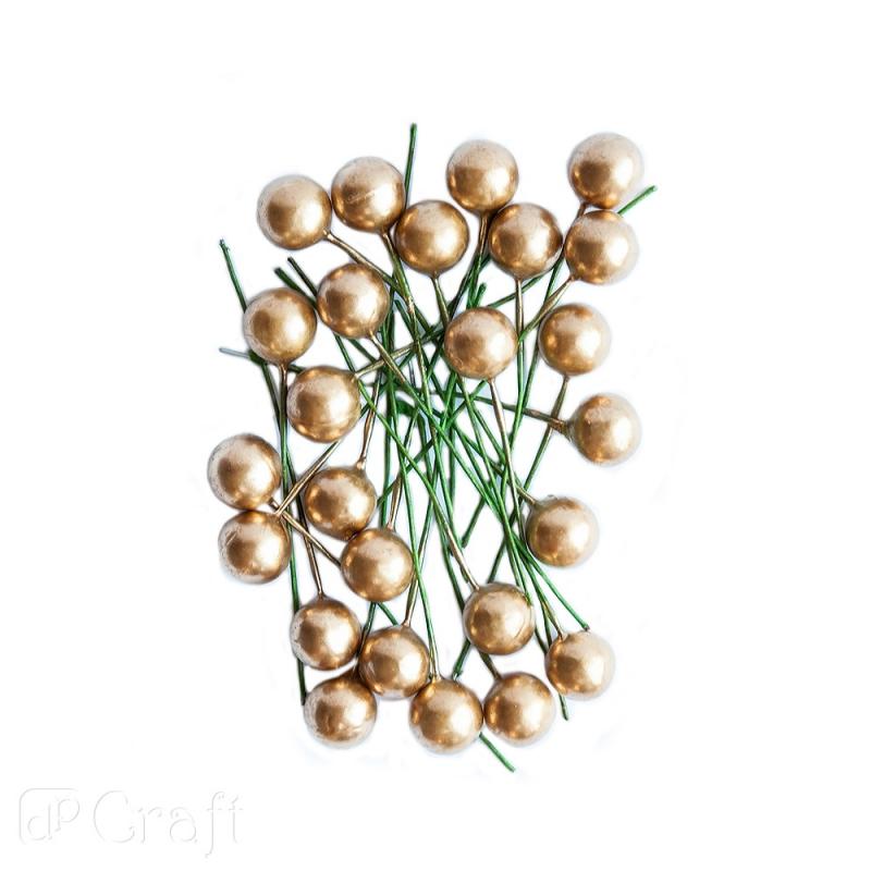 OWOCE OSTROKRZEWU 1,2CM ZŁOTE A/24 #ŚWIĘTA
