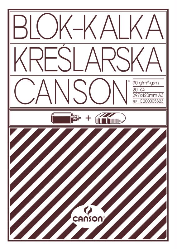BLOK KALKI KREŚLARSKIEJ CANSON A3 A20 90/95G