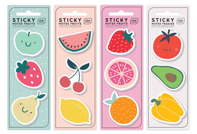 NOTES SAMOPRZYLEPNY KSZTAŁTY FRUITS