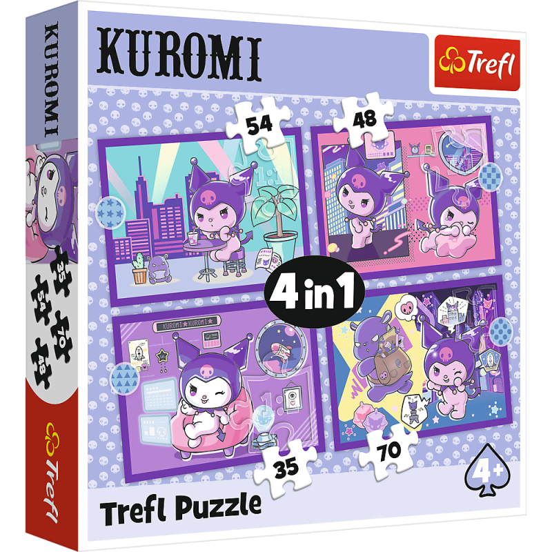 PUZZLE 4W1 TREFL DZIEŃ KUROMI HELLO KITTY