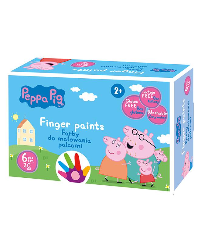 FARBY DO MALOWANIA PALCAMI PEPPA PIG 6 KOL X 20 ML
