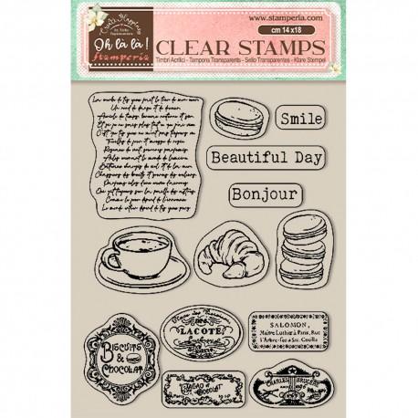 STEMPEL AKRYLOWY 14X18CM OH LA LA ETYKIETY