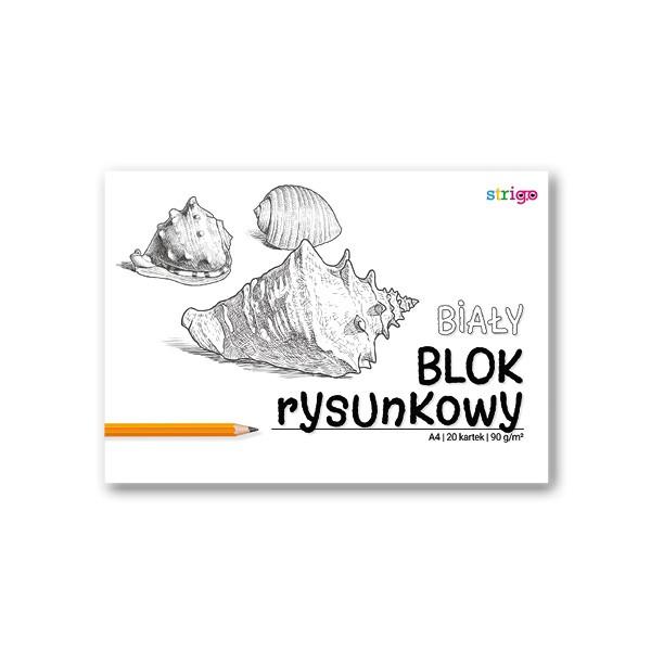 BLOK RYSUNKOWY A4 20K 90G BIAŁY