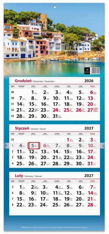KALENDARZ TRÓJDZIELNY 2027