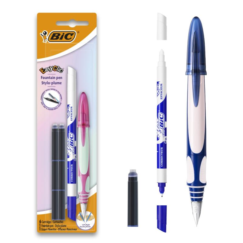DŁUGOPIS BIC EASY CLIC STANDARD BL1+6W+1W