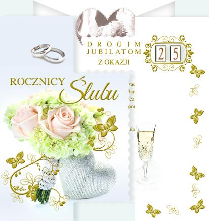 LAURKA B6 POLMAK SKŁADANA ROCZNICA ŚLUBU PRZESUWANA