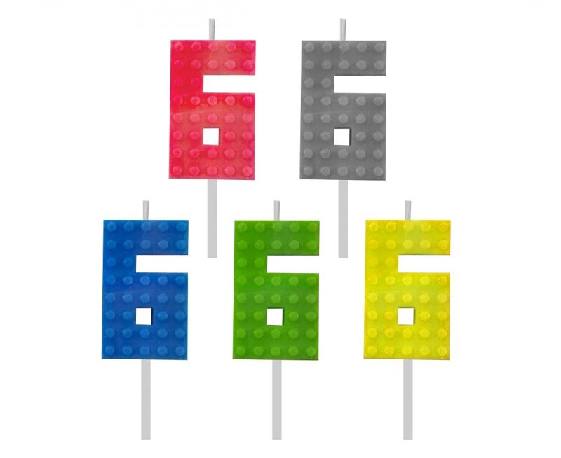 ŚWIECZKA LEGO CYFRA 6
