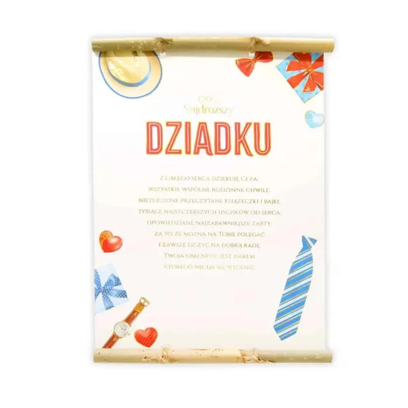 DYPLOM Z BAMBUSEM KOTEK DZIEŃ BABCI I DZIADKA