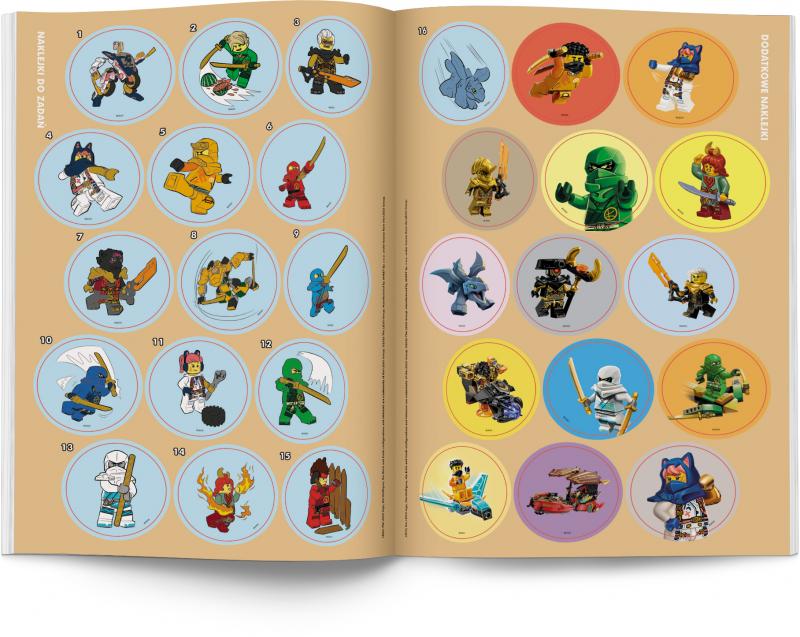 KSIĄŻECZKA LEGO NINJAGO. KOLOROWANKA Z NAKLEJKAMI