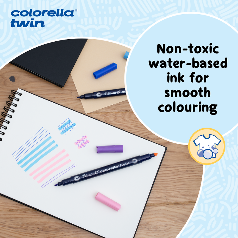 FLAMASTRY 10 PELIKAN COLORELLA TWIN