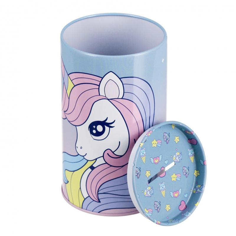 SKARBONKA METALOWA OKRĄGŁA UNICORN1 STK PB 6 24