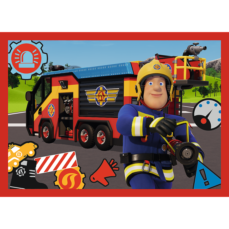 PUZZLE 4W1 TREFL PRZYGODY STRAŻAKA SAMA