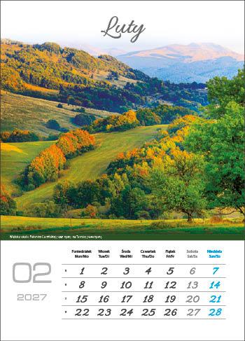 KALENDARZ WIELOPLANSZOW BIESZCZADY JOTAN STANDARD
