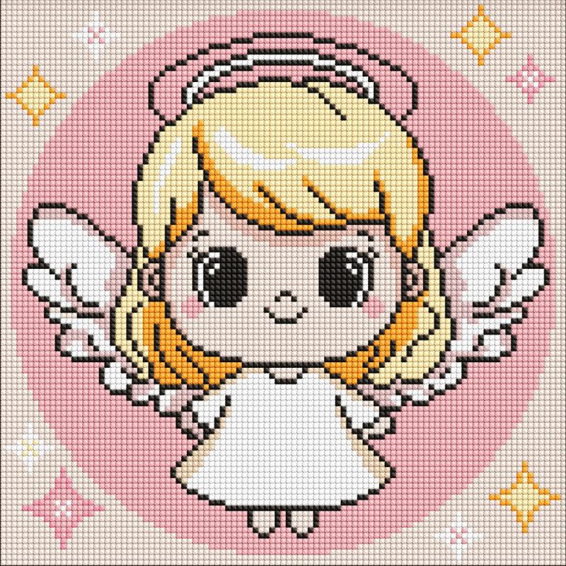 ZESTAW DO MOZAIKI DIAMENTOWEJ KIDS ŚWIĘTY ANIOŁEK 30X30CM