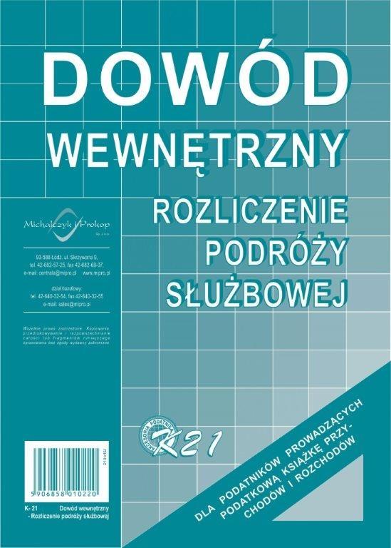 DRUK M ROZLICZENIE PODRÓŻY SŁUŻBOWEJ DOWÓD WEW.A5