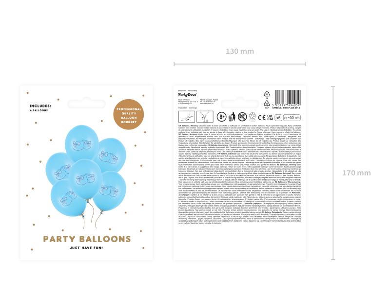 BALONY BUCIK BABY BLUE PASTEL 30CM